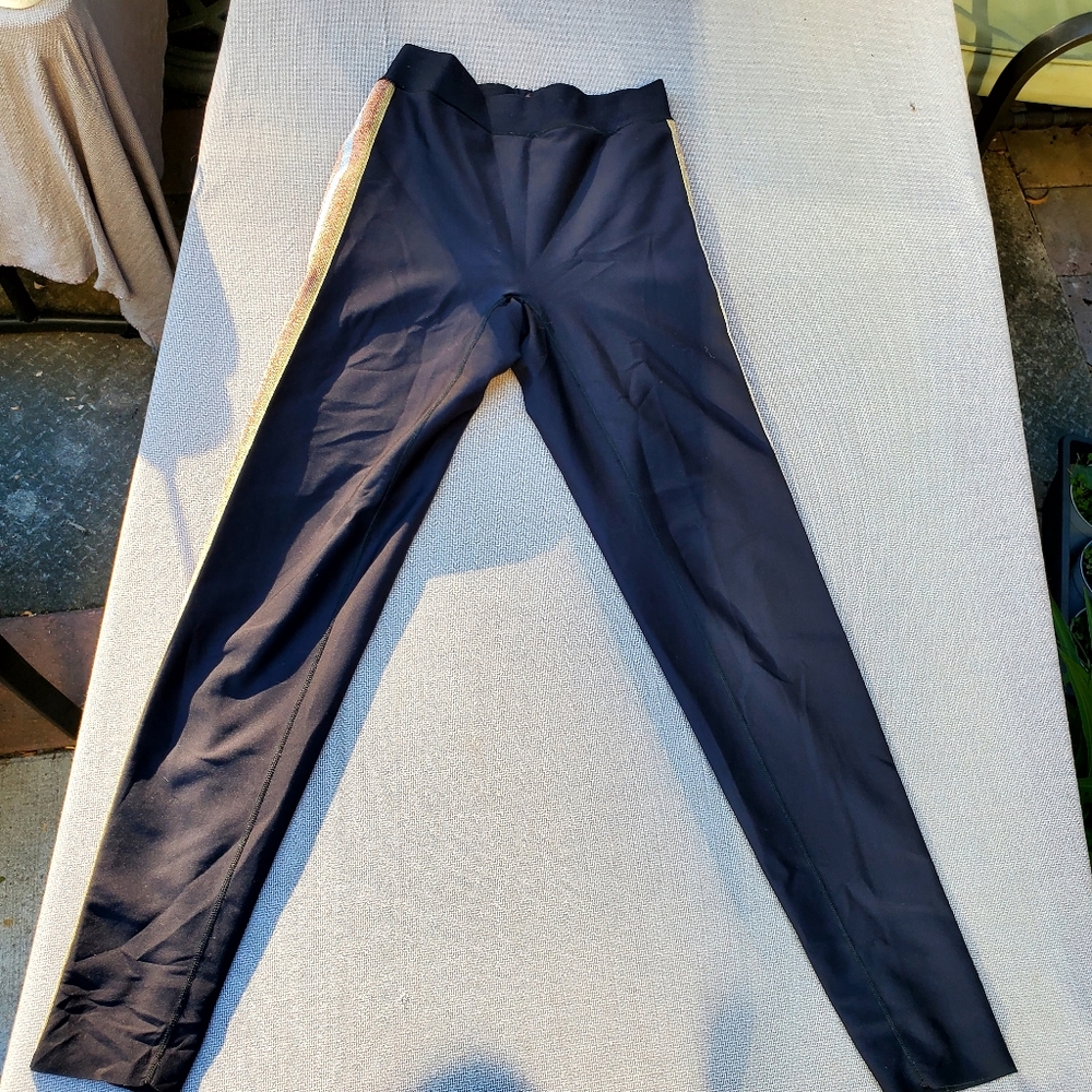 3/$50 Ultracor Black High-Waisted Leggings with Side Stripe